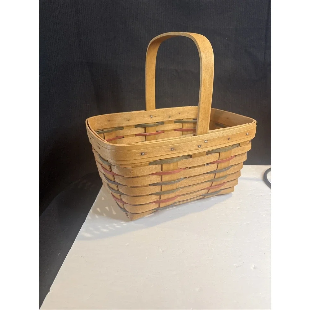 Longaberger Vintage Woven Basket Lot 4pc 1992-2000 Signed Handcrafted USA Decor